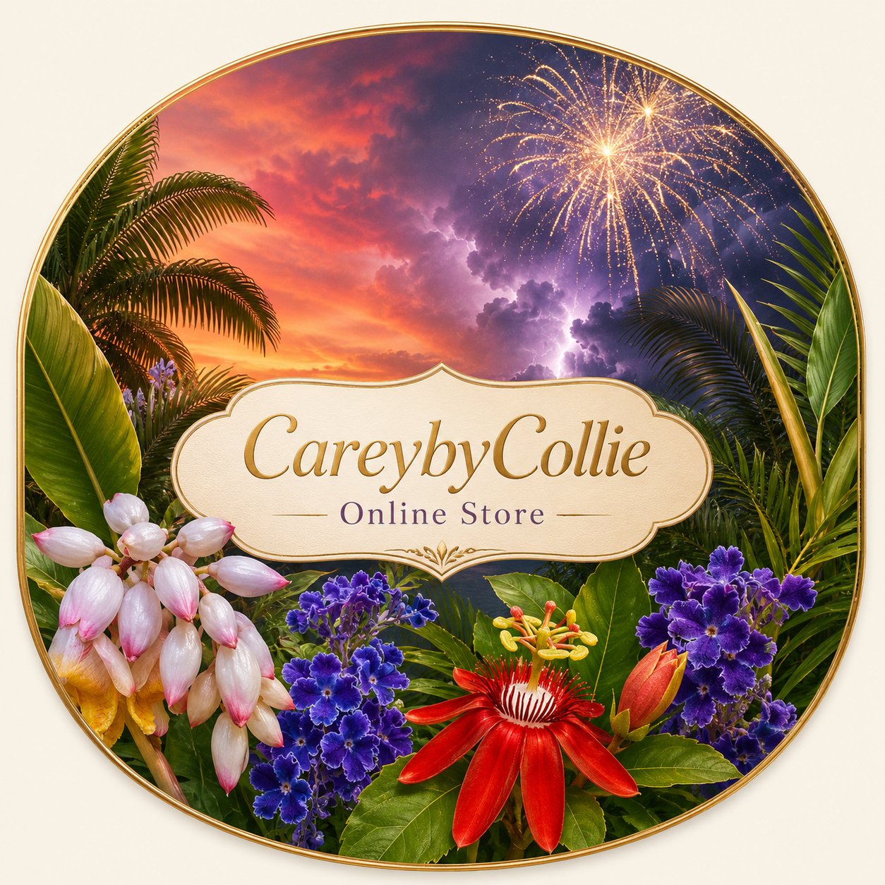 Storyhaven by CareybyCollie palm and flower brand image