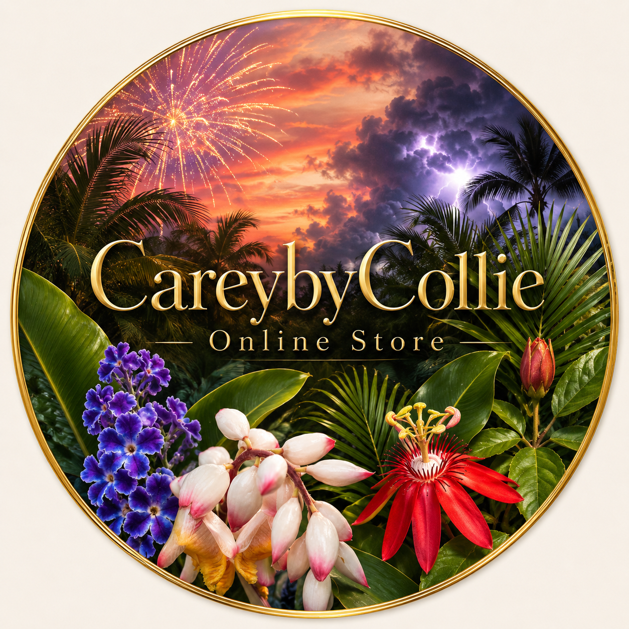 Storyhaven tropical flower collage